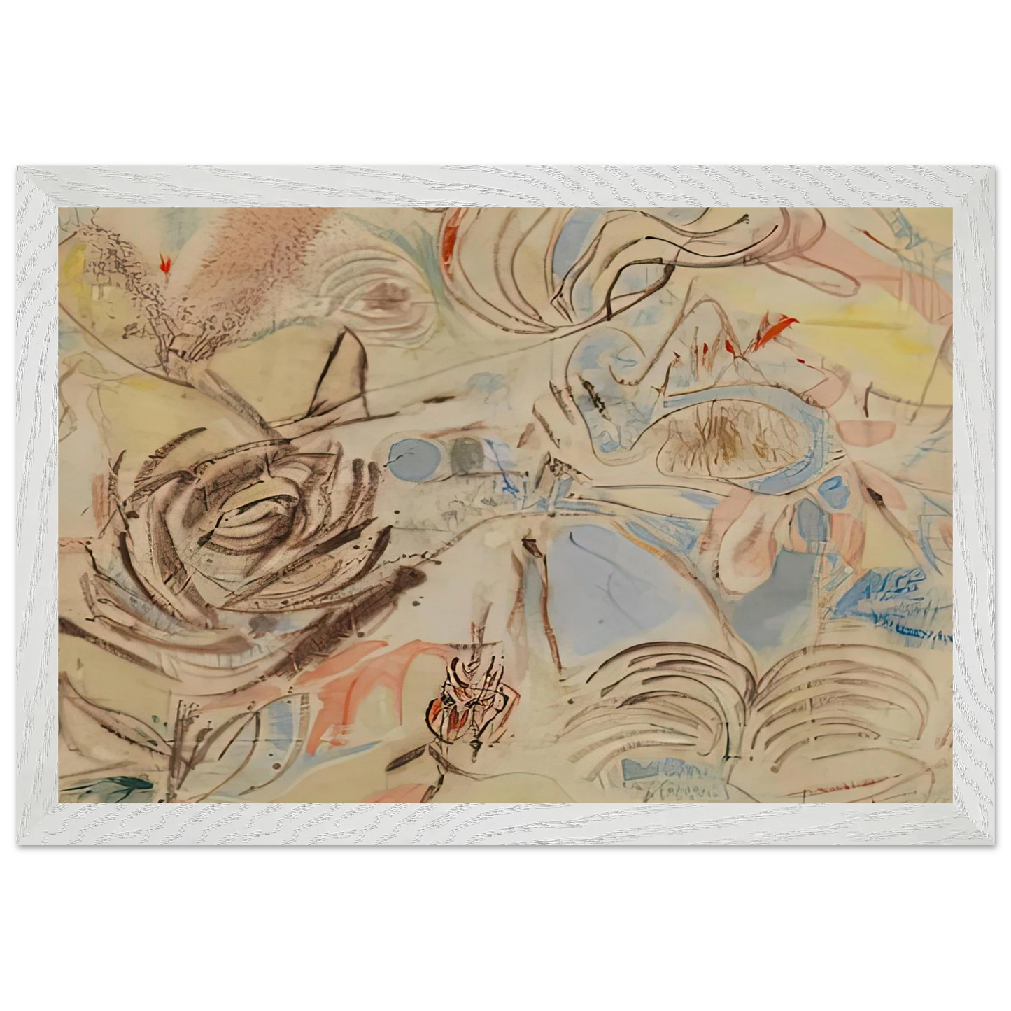 Helen Frankenthaler - 10 29 52, 1952- Wall Art - 21x29.7 cm / 8x12" - Premium Wooden Framed Poster With Fine Art Paper - Wood frame
