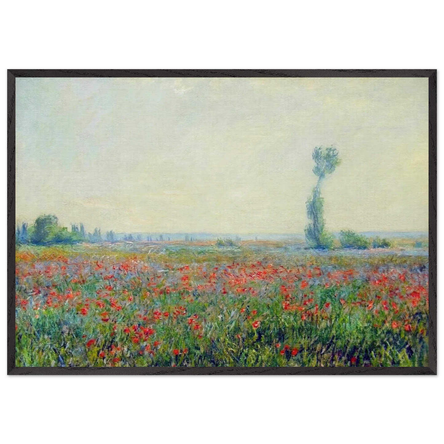 POPPY FIELD N2 - claude monet Framed Art Print – Black Wooden Frame - Default Title - -Framed Art Print