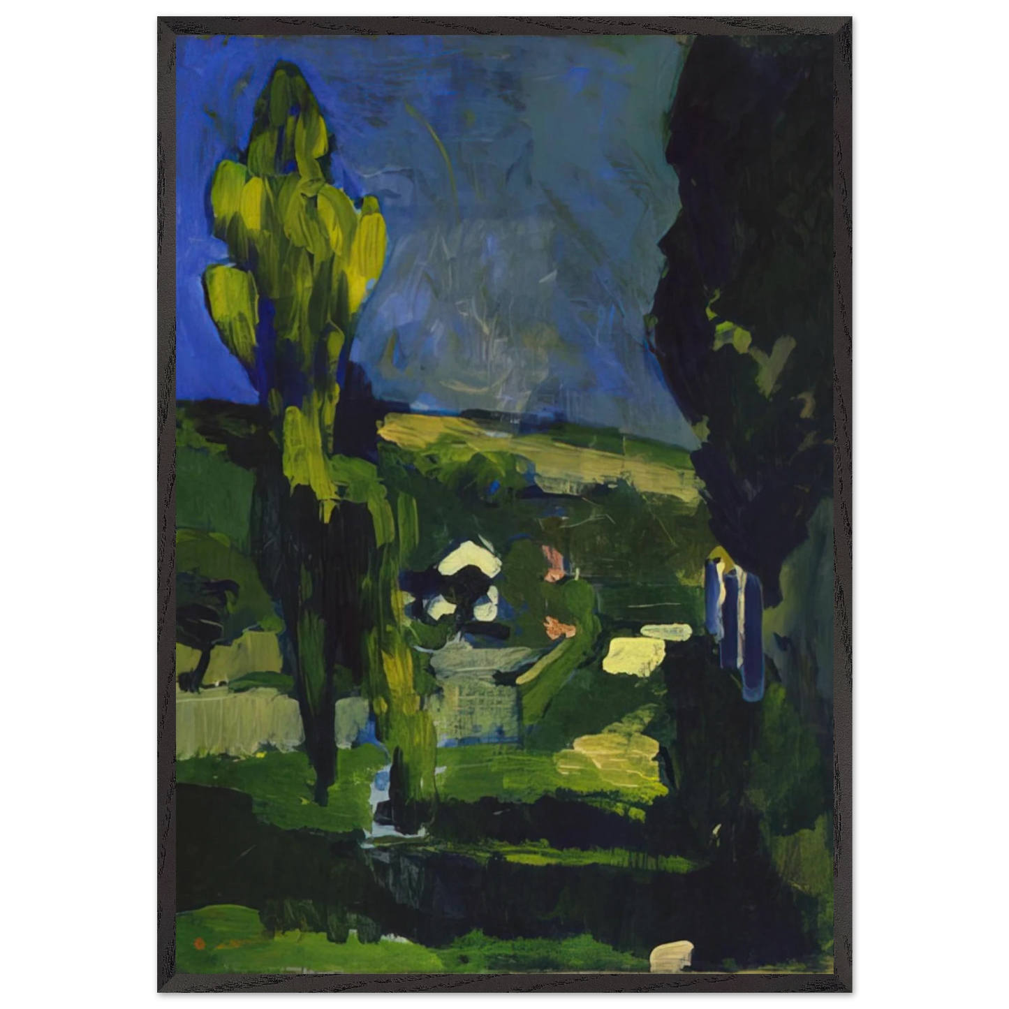 POPLARS 1900 - Andre Derain Framed Art Print – Black Wooden Frame - Default Title - -Framed Art Print