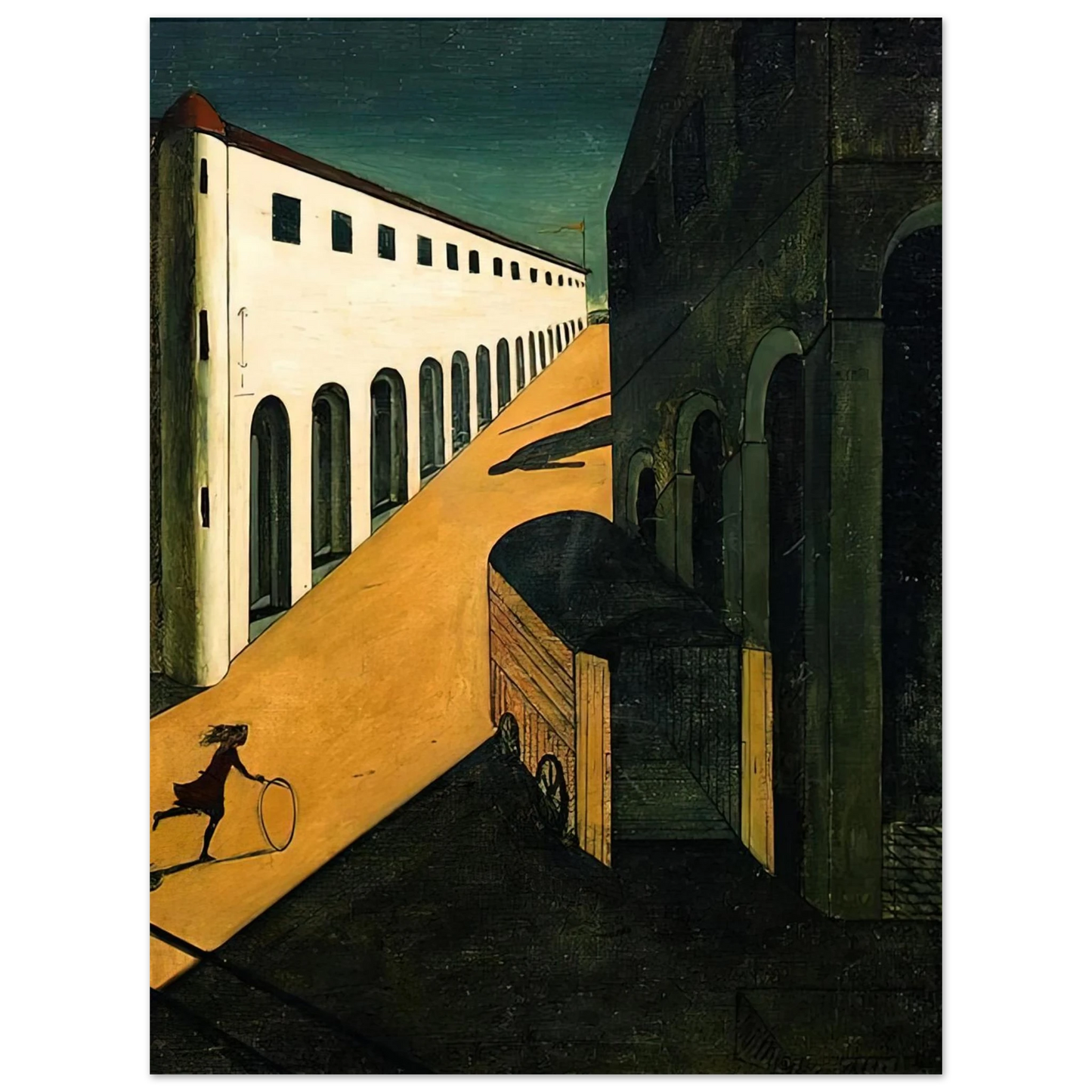 Giorgio de Chirico - MYSTERY AND MELANCHOLY OF A STREET 1914 Fine Art Poster - Default Title