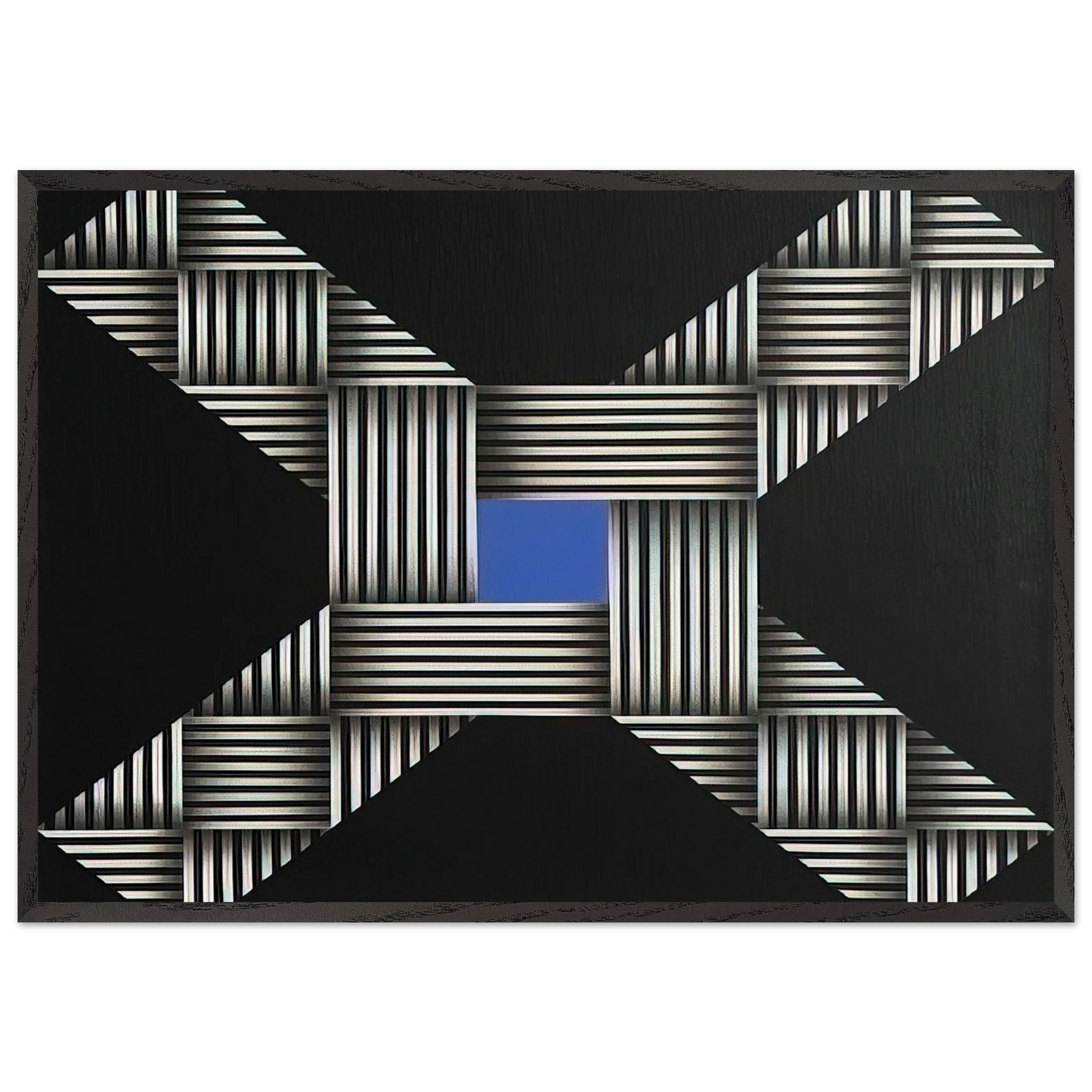 OVNI - 1967 - Omar Rayo Framed Art Print – Black Wooden Frame - Default Title - -Framed Art Print