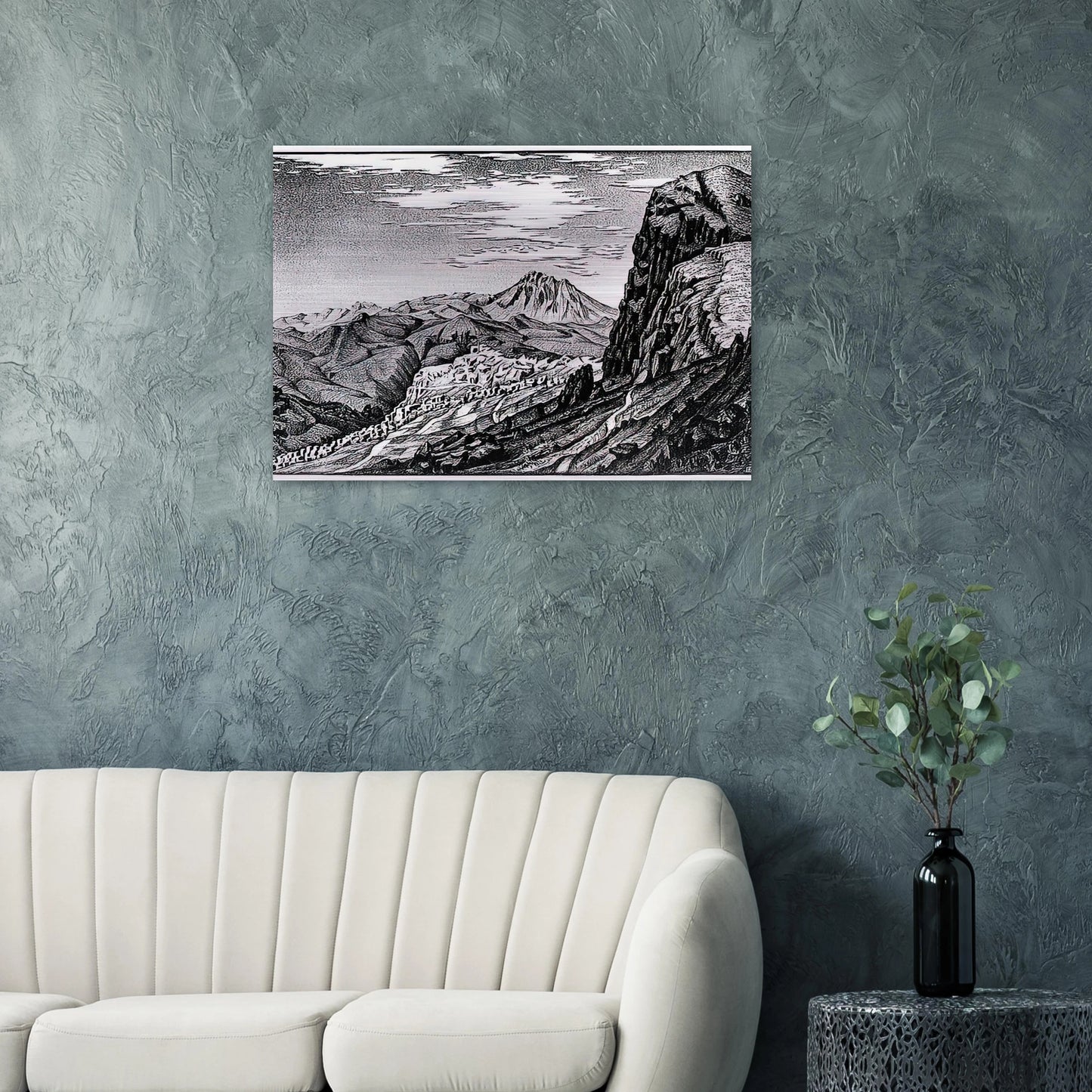 CALTAVUTURO IN THE MADONIE MOUNTAINS SICILY - MC Escher Brushed Aluminum Print - 70x100 cm / 28x40 inches | MC Escher Aluminum Print | MC Escher Prints