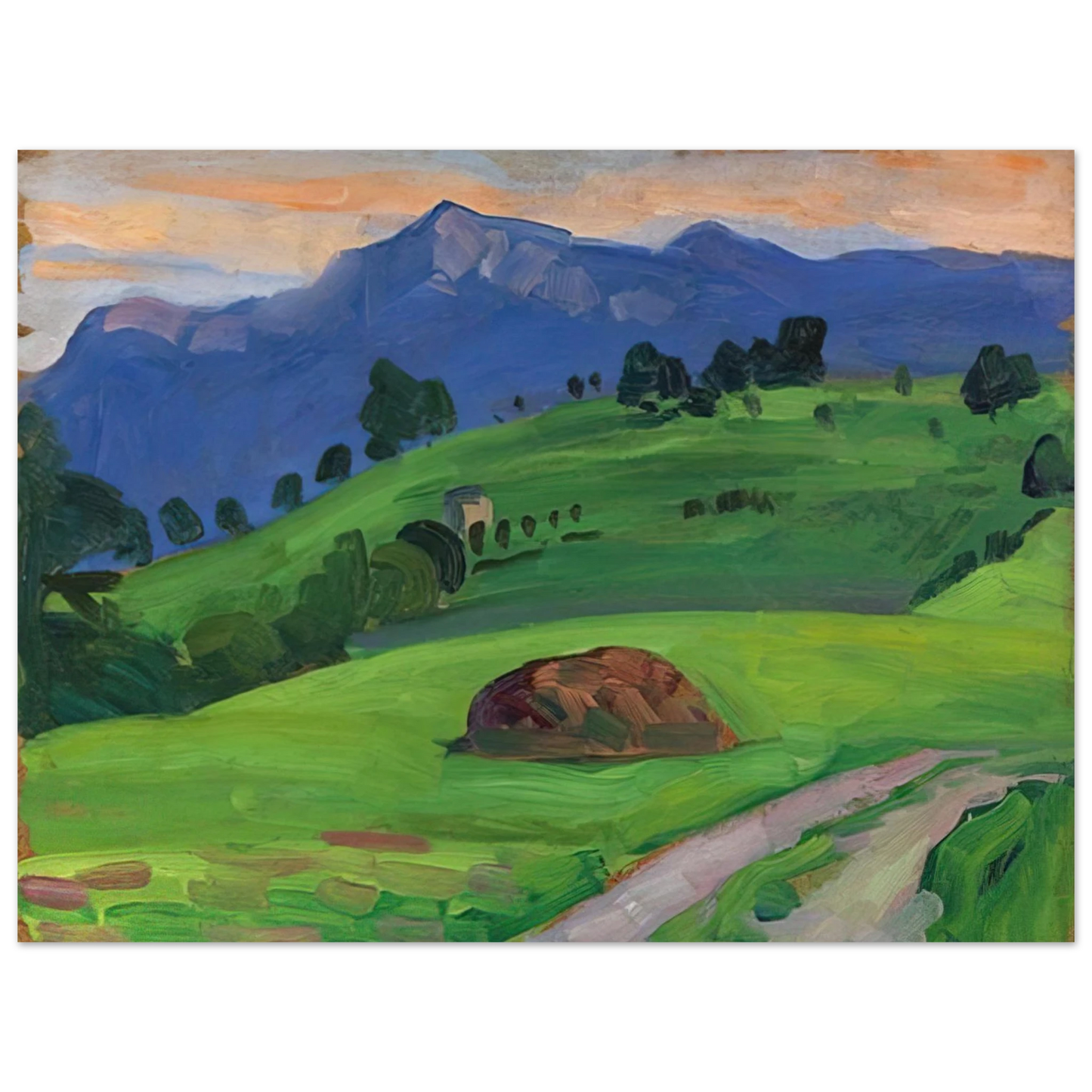 Gabriele Munter - BERGWIESE 1910 Fine Art Poster - Default Title