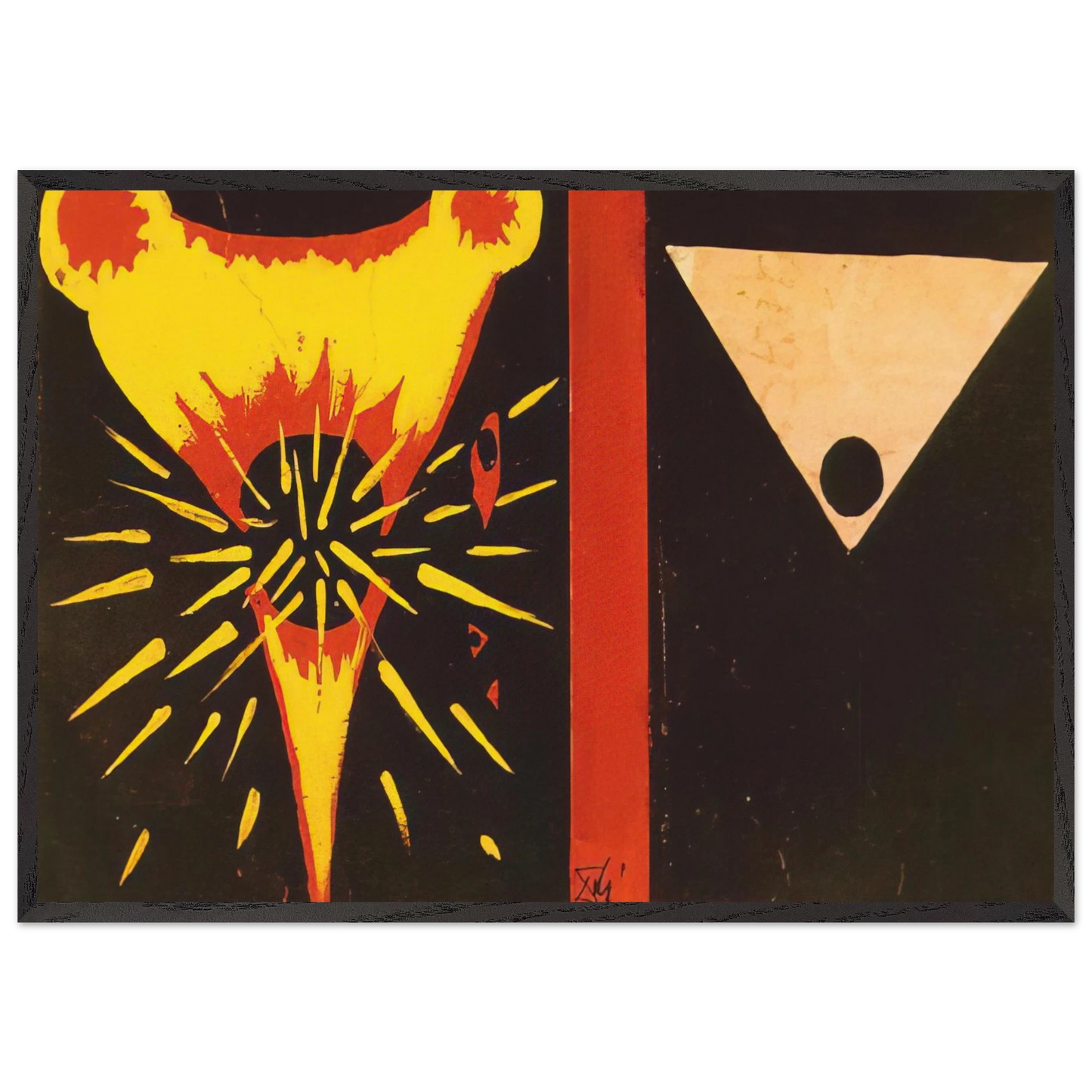 STUDY FOR CHRIST OF ST JOHN OF THE CROSS 1951 - Salvador Dali Framed Art Print – Black Wooden Frame - Default Title - -Framed Art Print