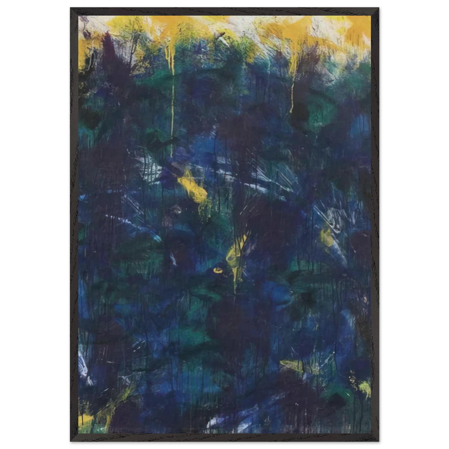 Green Frost - 1957 - Norman Bluhm 70x100 cm / 28x40 inches Framed Art Print – Black Wooden Frame
