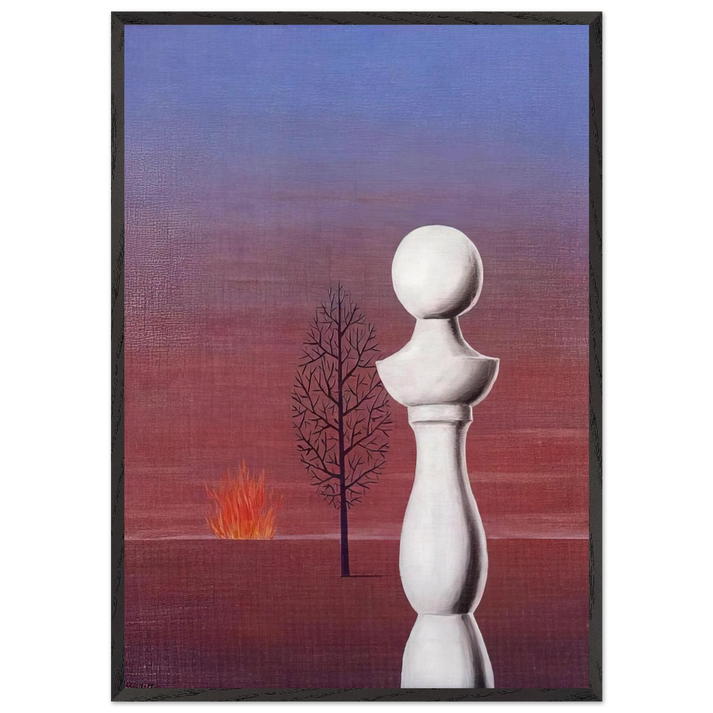 FASHIONABLE PEOPLE 1950 - Rene Magritte 70x100 cm / 28x40 inches Framed Art Print – Black Wooden Frame