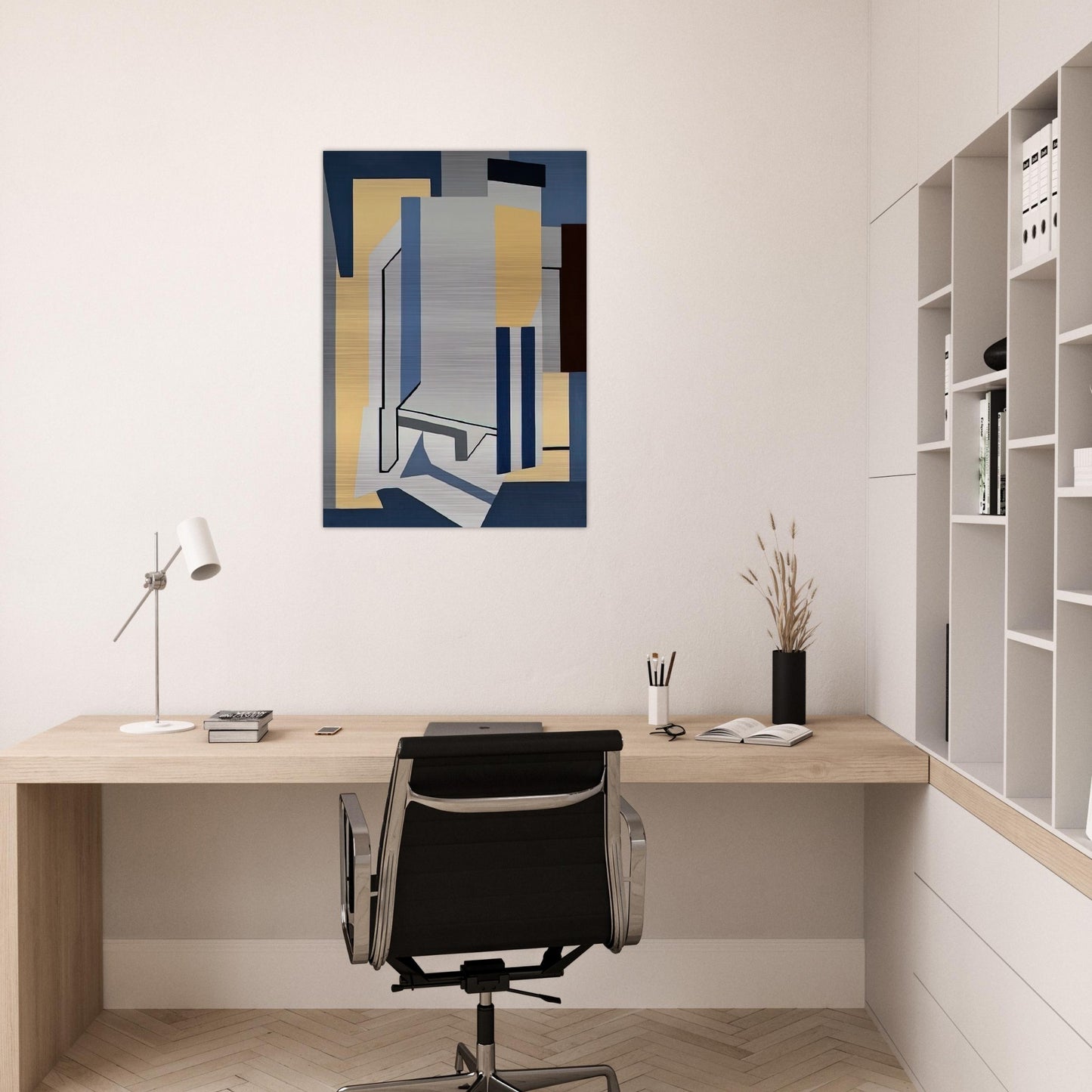 St. Ann Street - 1954 - Ralston Crawford Brushed Aluminum Print - 70x100 cm / 28x40 inches | Ralston Crawford Aluminum Print | Ralston Crawford Prints