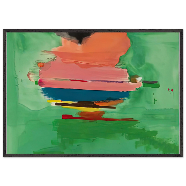 Untitled 1973- - Helen Frankenthaler 70x100 cm / 28x40 inches Framed Art Print – Black Wooden Frame