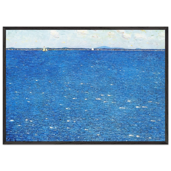 West Wind Appledore - Childe Hassam 70x100 cm / 28x40 inches Framed Art Print – Black Wooden Frame