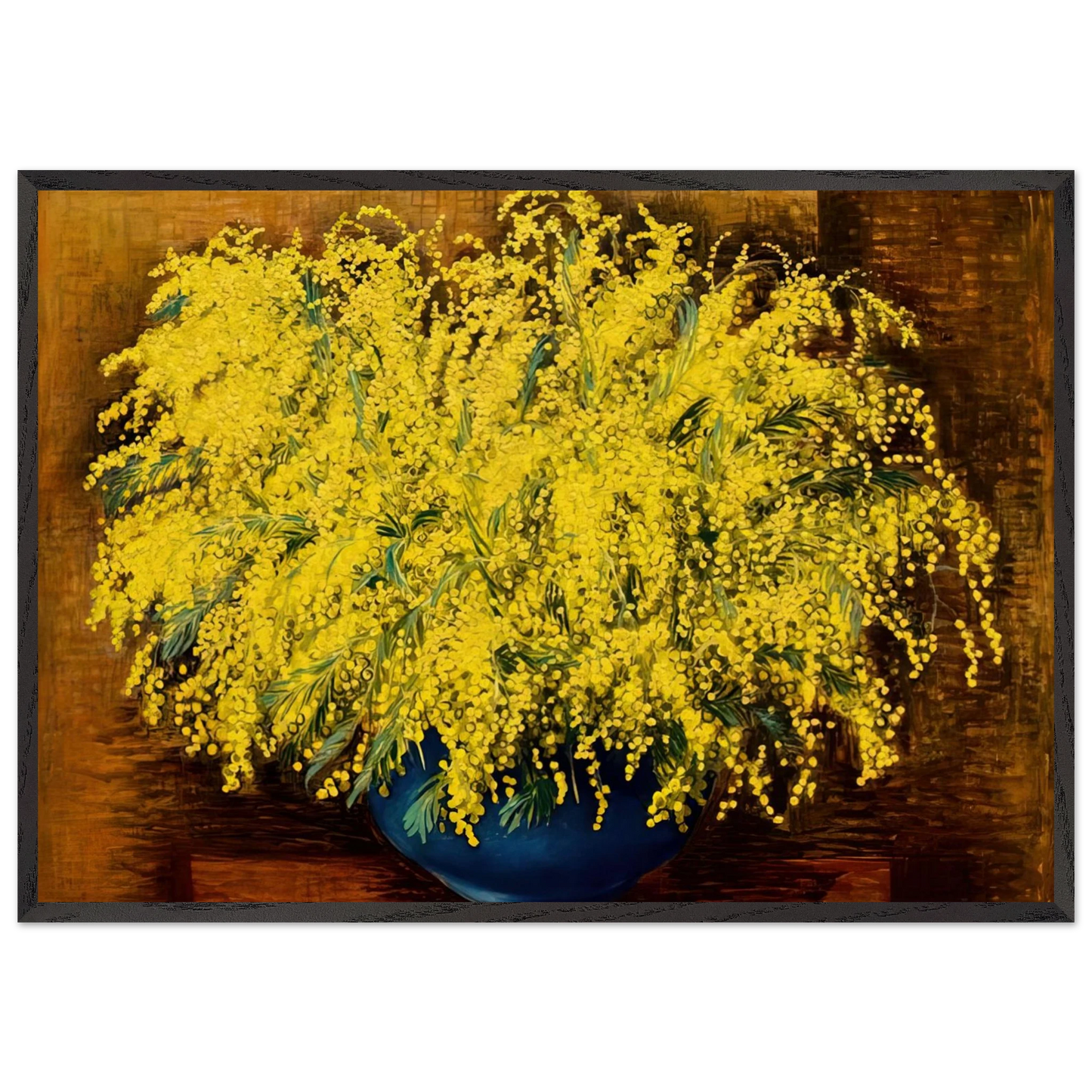 MIMOSAS 1939 - Moise Kisling Framed Art Print – Black Wooden Frame - Default Title - -Framed Art Print