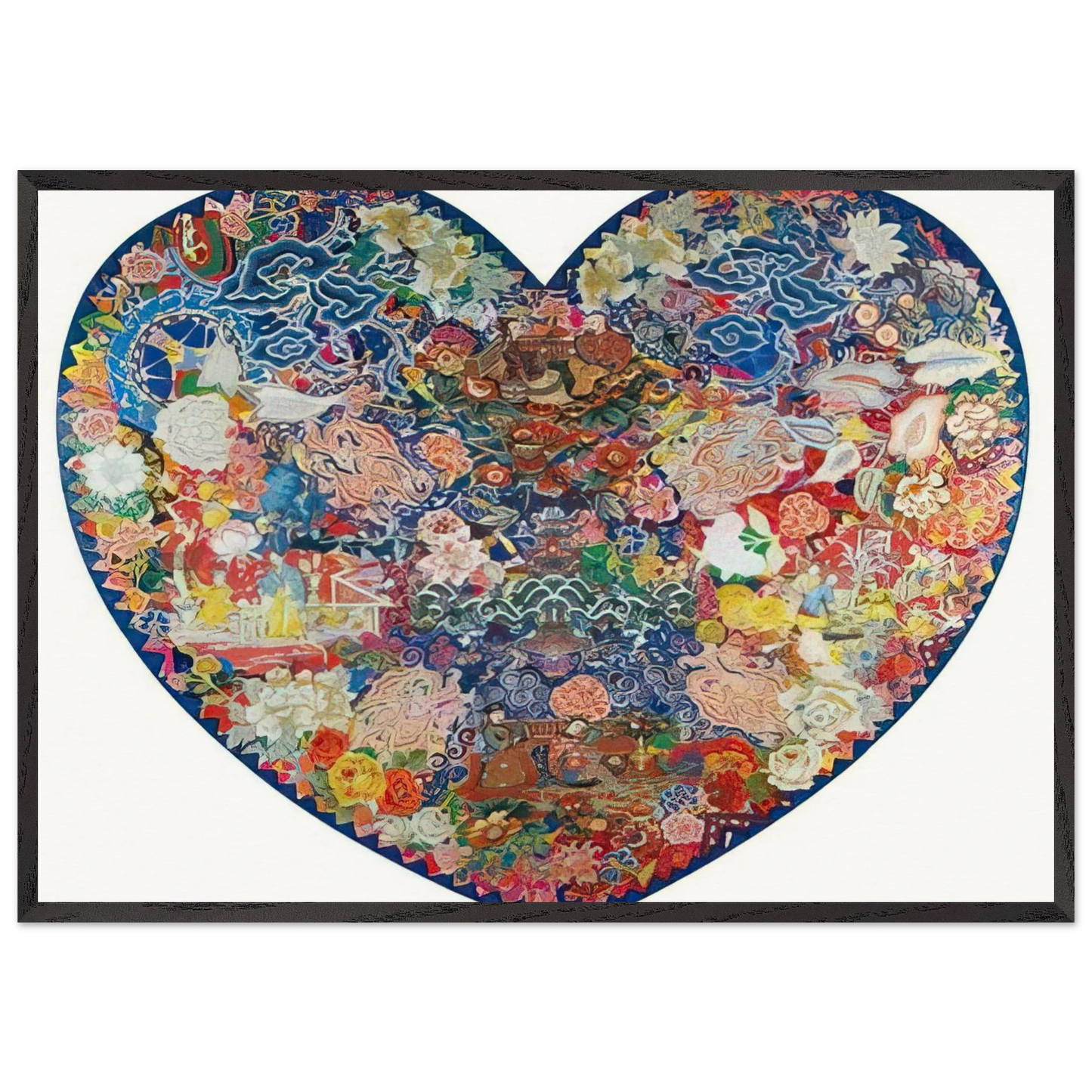 Pagoda - 1982 - Miriam Schapiro Framed Art Print – Black Wooden Frame - Default Title - -Framed Art Print