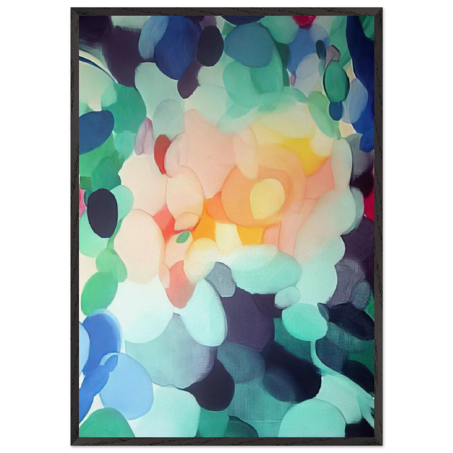 Golden Center in the Ladder - Alice Baber Framed Art Print – Black Wooden Frame - Default Title - -Framed Art Print