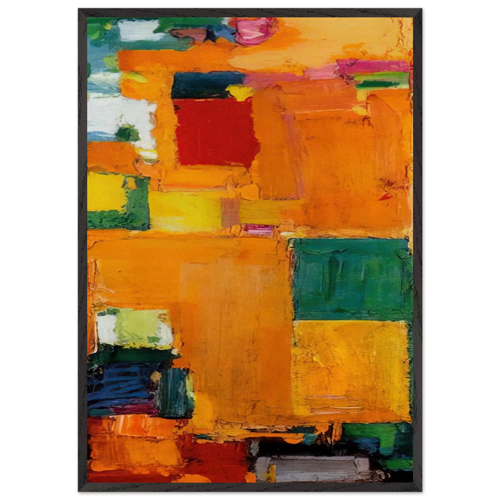 Kaleidos - Hans Hofmann 70x100 cm / 28x40 inches Framed Art Print – Black Wooden Frame