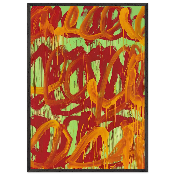 Camino Real II - Cy Twombly 70x100 cm / 28x40 inches Framed Art Print – Black Wooden Frame