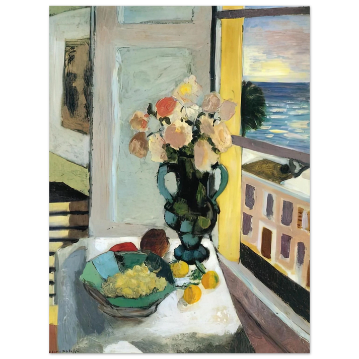 Henri Matisse - FLOWERS IN FRONT OF A WINDOW 1922 75x100 cm / 30x40inches Fine Art Poster
