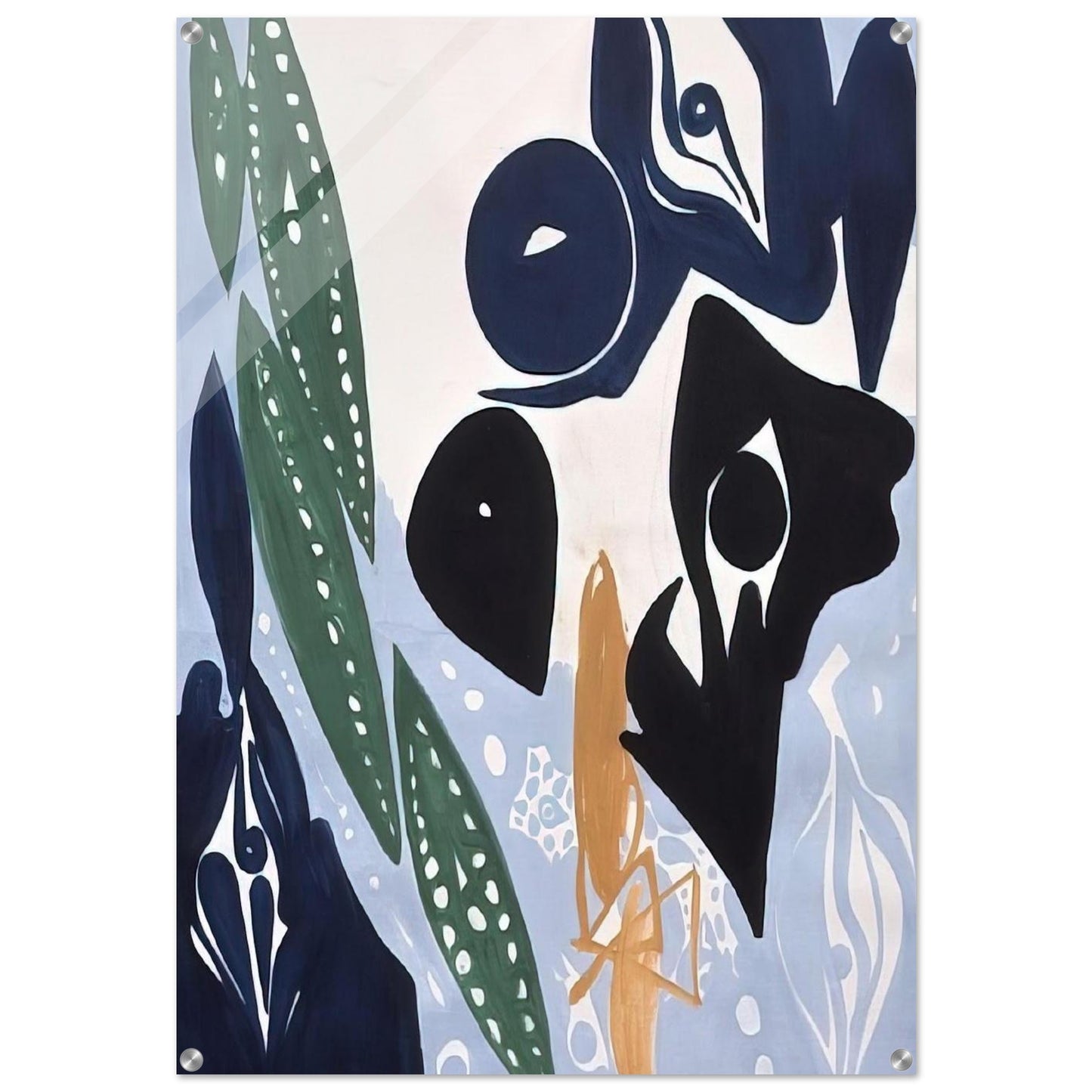 Hellblau im Licht - 1965 - Ernst Wilhelm Nay Acrylic Print - 70x100 cm / 28x40″ inches | Ernst Wilhelm Nay Wall Art | Ernst Wilhelm Nay Prints