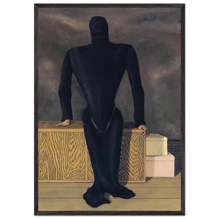 THE FEMALE THIEF 1927 - Rene Magritte 70x100 cm / 28x40 inches Framed Art Print – Black Wooden Frame