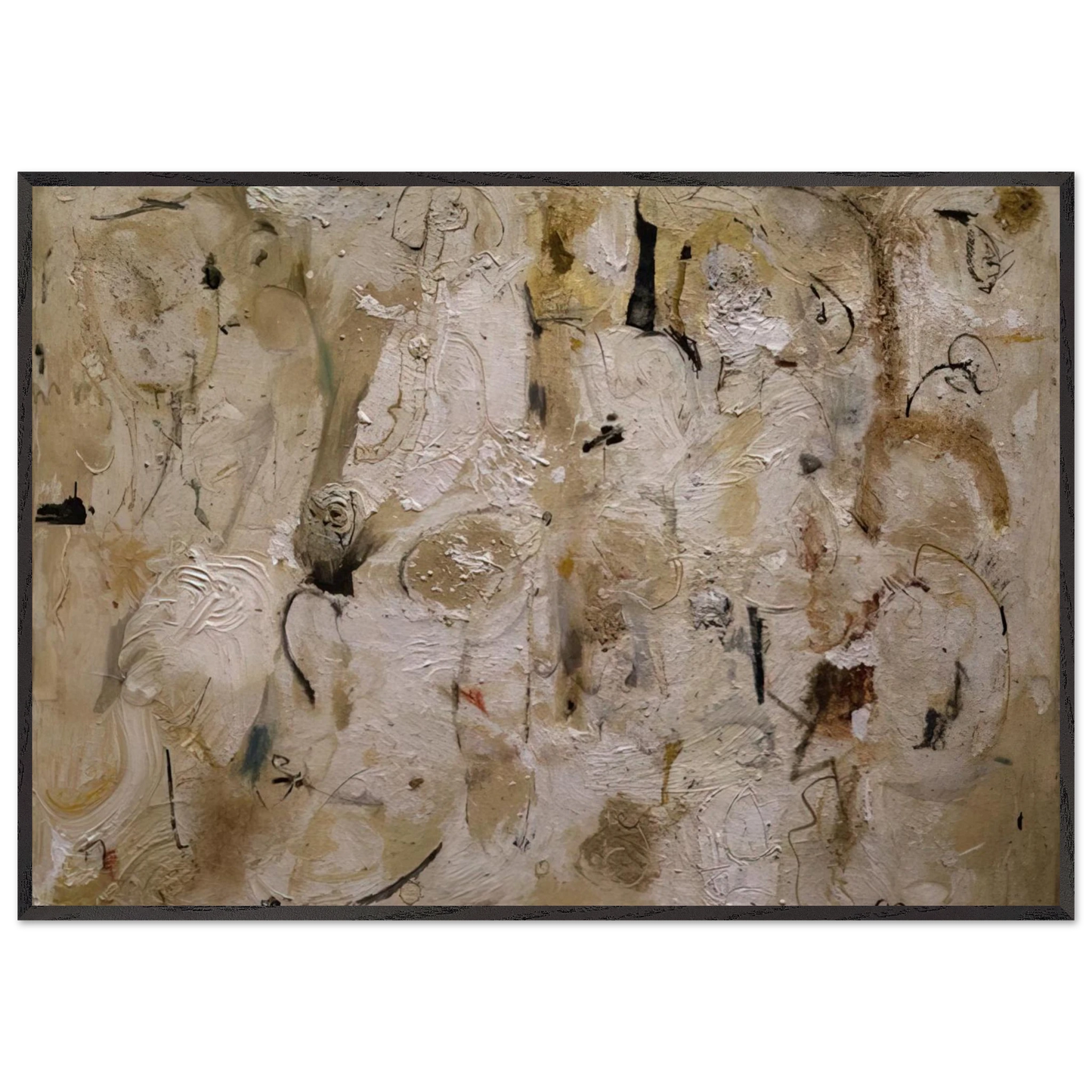 Helen Frankenthaler - Painted on 21st Street - 1951 Wall art - 27x35 cm / 11x14 inches - Premium Wooden Framed Poster With Fine Art Paper - White frame