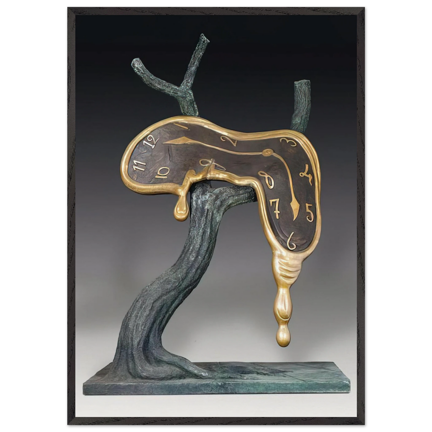 PROFILE OF TIME 1984 - Salvador Dali Framed Art Print – Black Wooden Frame - Default Title - -Framed Art Print