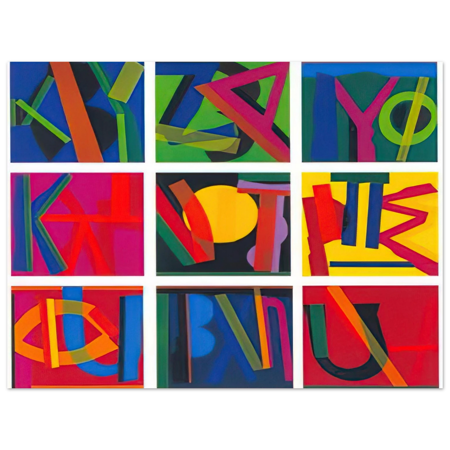 Joao Vieira - Untitled - Lettrism Fine Art Poster - Default Title