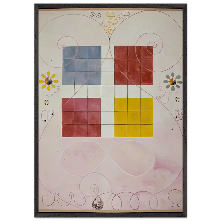 DE TIO ST RSTA N 10 ALDERDOMEN 1907 - Hilma af Klint 70x100 cm / 28x40 inches Framed Art Print – Black Wooden Frame