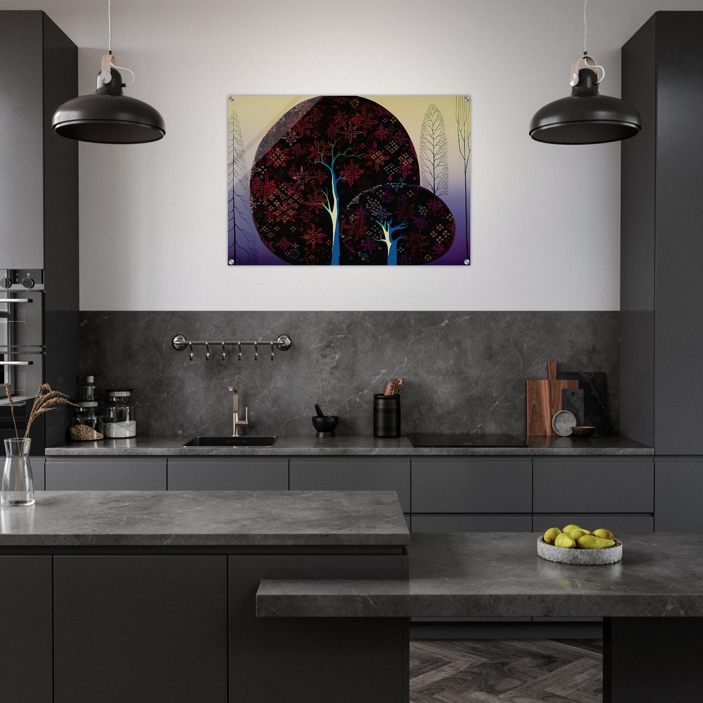 A Tree Poem - Eyvind Earle Acrylic Print - 70x100 cm / 28x40″ inches | Eyvind Earle Wall Art | Eyvind Earle Prints