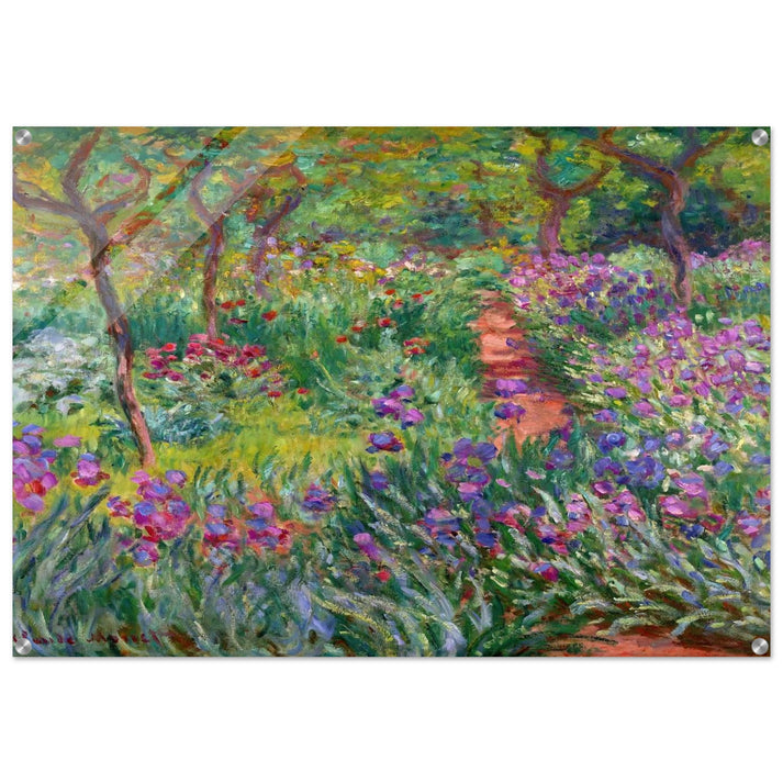 The Iris Garden at Giverny - claude monet Acrylic Print - 70x100 cm / 28x40″ inches | claude monet Wall Art | claude monet Prints
