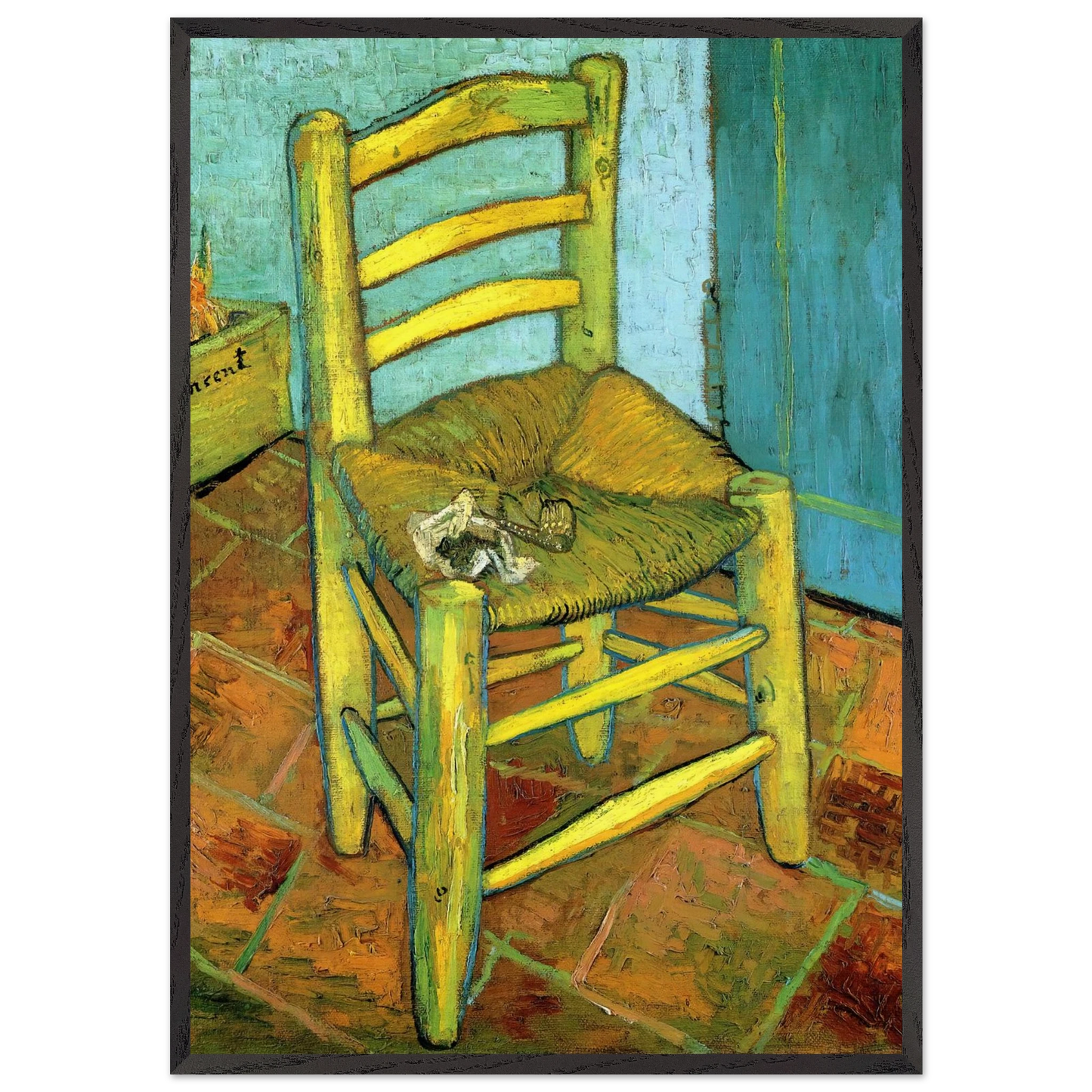 Van Goghs Chair - Vincent van Gogh Framed Art Print – Black Wooden Frame - Default Title - -Framed Art Print