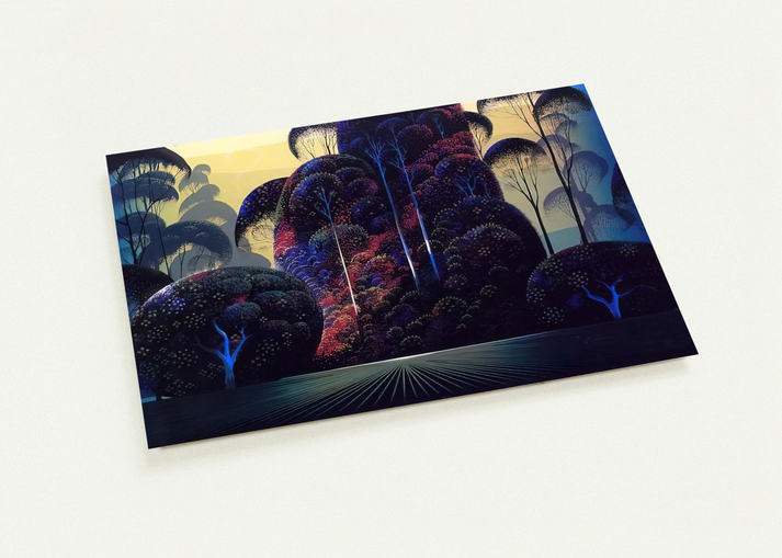 Mendocino By Eyvind Earle Pack of 10 Post Cards | Eyvind Earle Post Cards | A6 (10.5 x 14.8 cm) - 4.1 x 5.8 inches