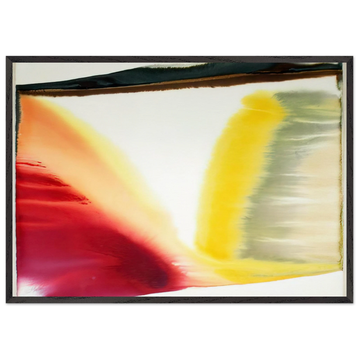 Phenomena Pointed East - Abstract Expressionism Color Field Painting - Paul Jenkins 70x100 cm / 28x40 inches Framed Art Print – Black Wooden Frame