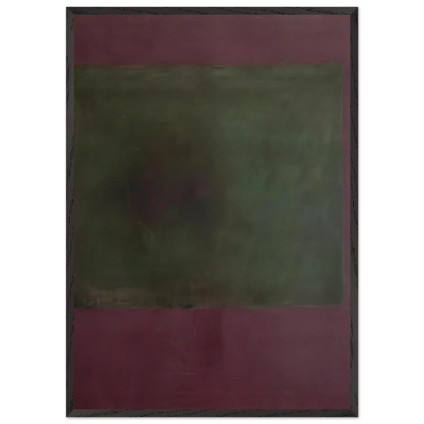 Untitled Green on Maroon - 1961 - Mark Rothko 70x100 cm / 28x40 inches Framed Art Print – Black Wooden Frame
