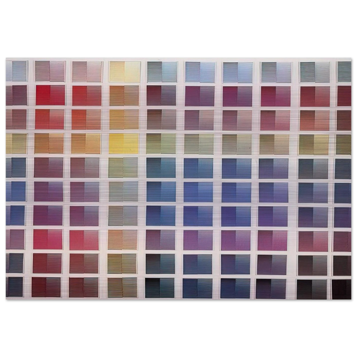 La ricerca del colore - 1968 - Dadamaino Brushed Aluminum Print - 70x100 cm / 28x40 inches | Dadamaino Aluminum Print | Dadamaino Prints