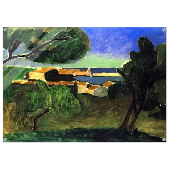 LANDSCAPE AT COLLIOURE III 1907 - Henri Matisse Acrylic Print - 70x100 cm / 28x40″ inches | Henri Matisse Wall Art | Henri Matisse Prints
