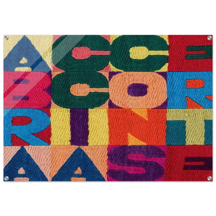 A BRACCIA CONSERTE 1994 - Alighiero Boetti Acrylic Print - 70x100 cm / 28x40″ inches
