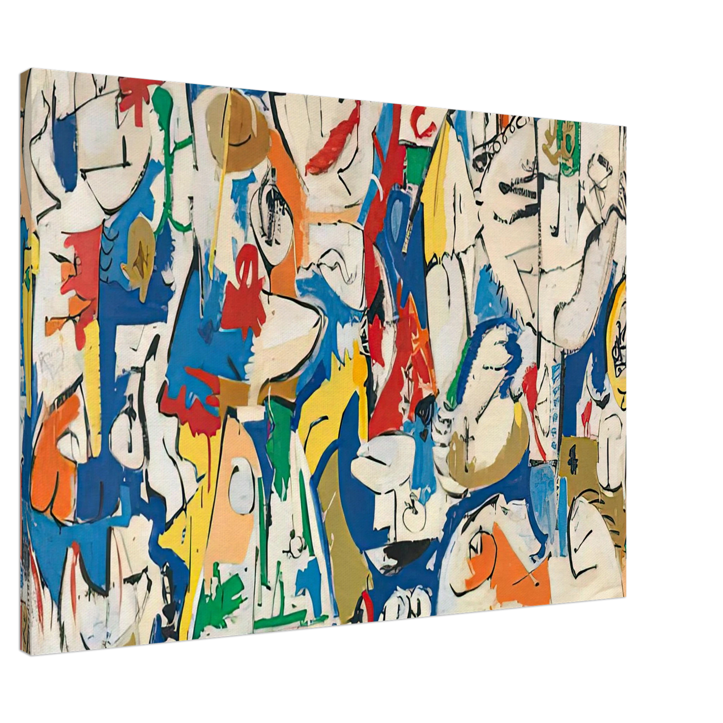 Helen Frankenthaler - The Jugglers, 1951- Wall Art - 21x29.7 cm / 8x12" - Premium Wooden Framed Poster With Fine Art Paper - Wood frame