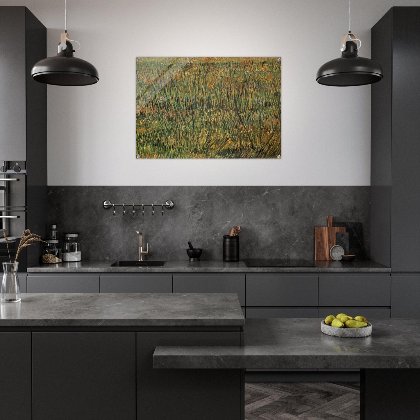 Pasture in Bloom - Vincent van Gogh Acrylic Print - 70x100 cm / 28x40″ inches