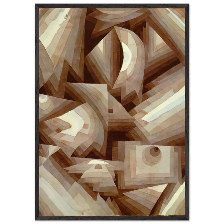 CRYSTAL 1921 - Paul Klee 70x100 cm / 28x40 inches Framed Art Print – Black Wooden Frame