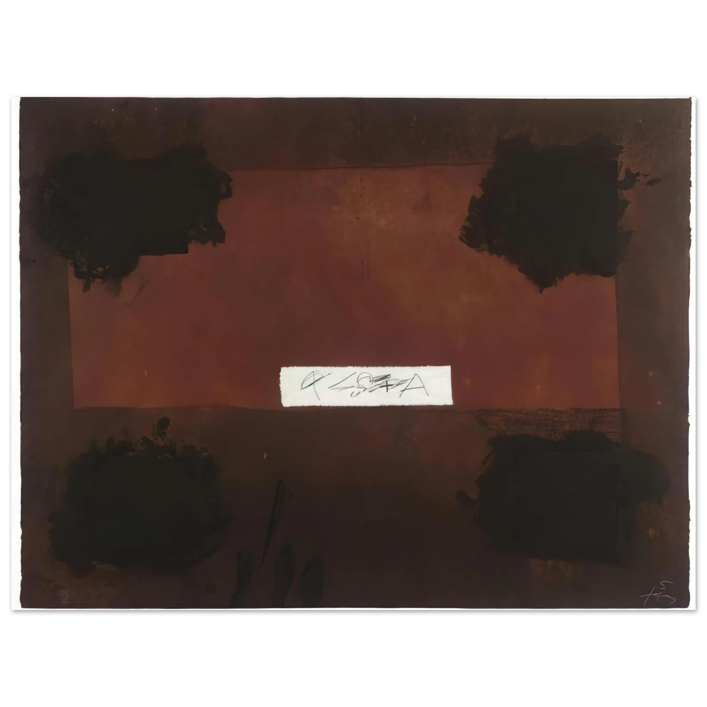 Antoni Tapies - PASTED CLOTH 1976 Fine Art Poster - Default Title