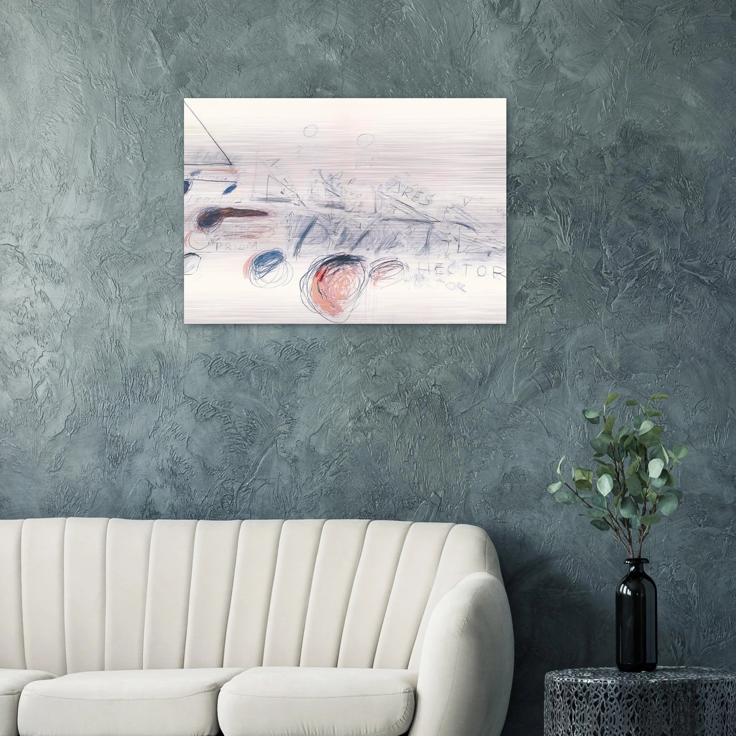 Fifty Days at Iliam. Ilians in Battle - Cy Twombly Brushed Aluminum Print - 70x100 cm / 28x40 inches | Cy Twombly Aluminum Print | Cy Twombly Prints