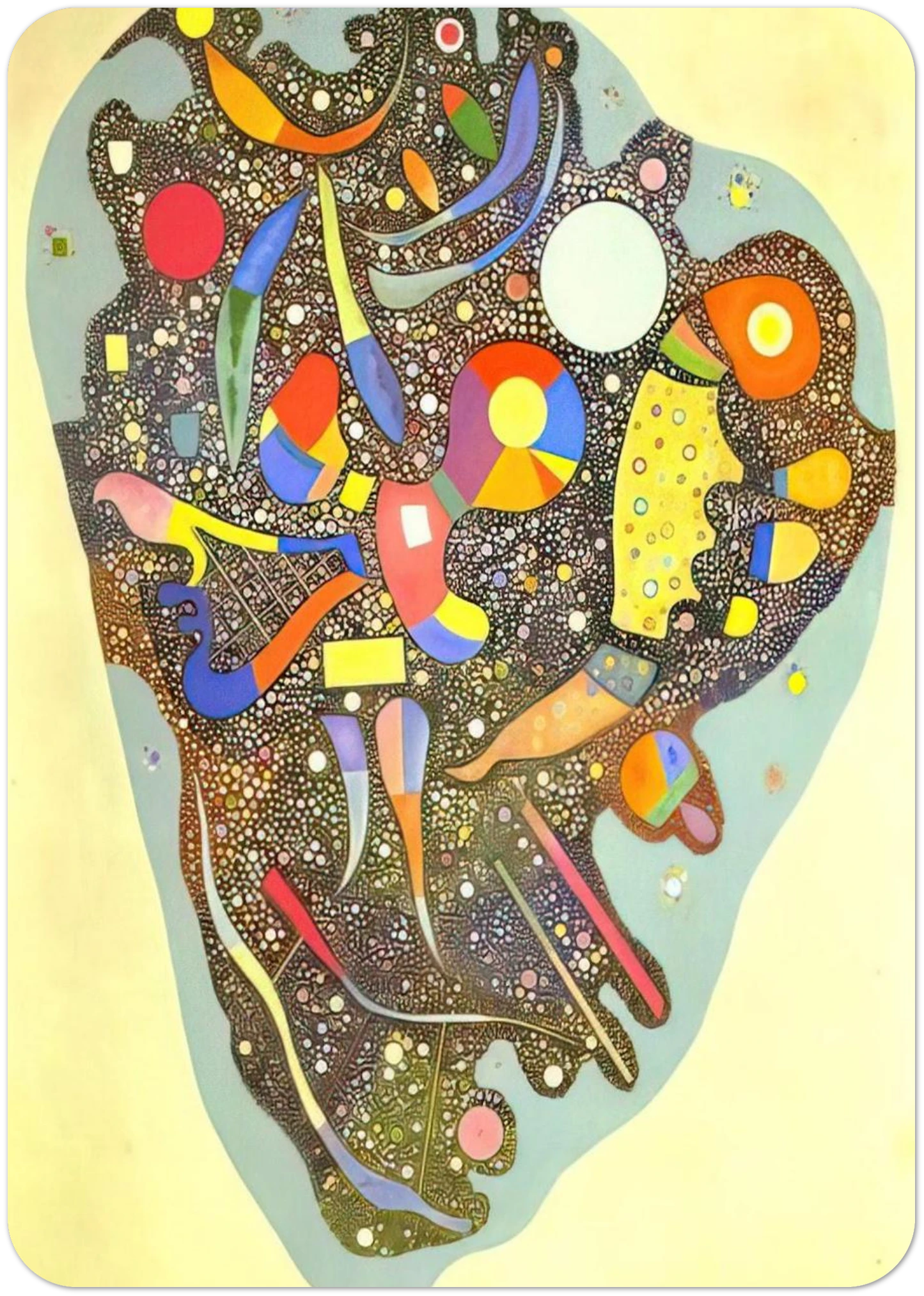 COLOURFUL ENSEMBLE 1938 By Wassily Kandinsky Pack of 10 Post Cards | Wassily Kandinsky Post Cards | A6 (10.5 x 14.8 cm) - 4.1 x 5.8 inches