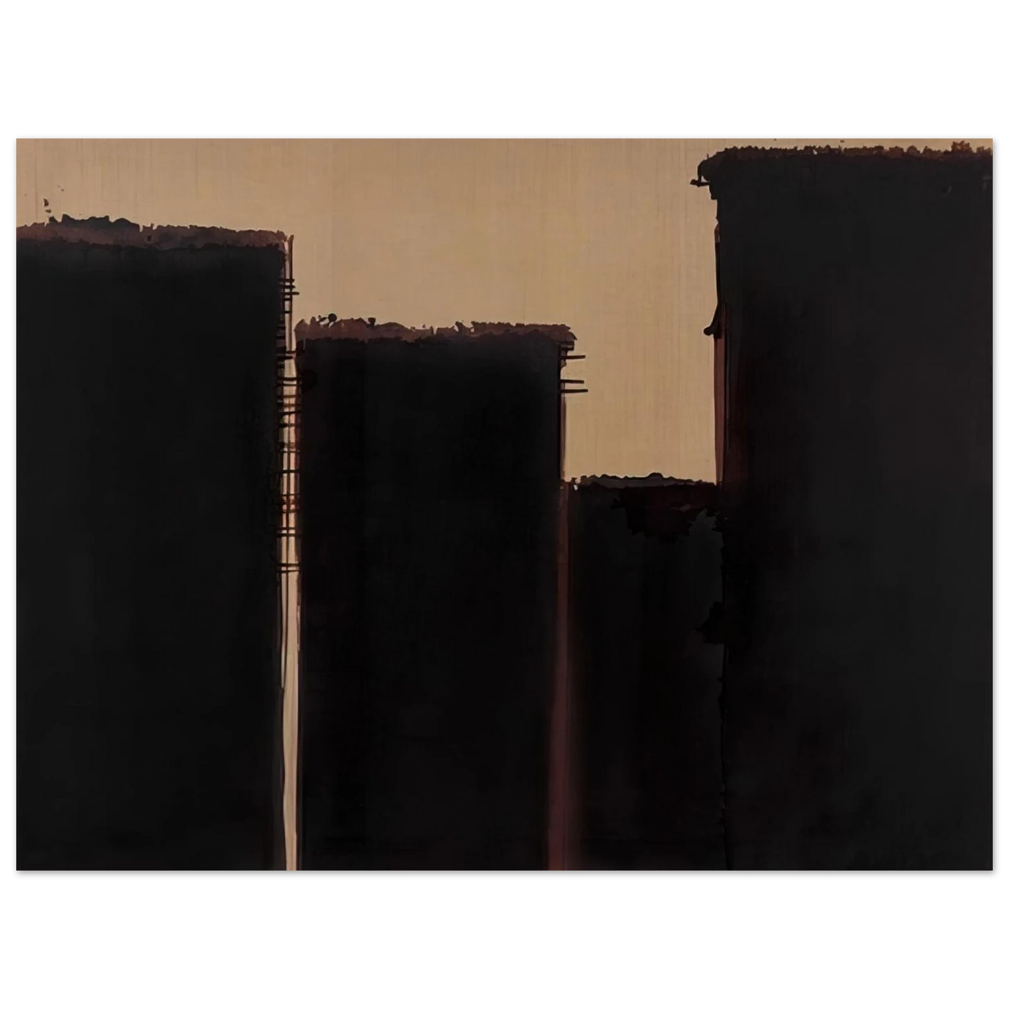 Yun Hyong-keun - Burnt Umber Ultramarine - 1991 Fine Art Poster - Default Title