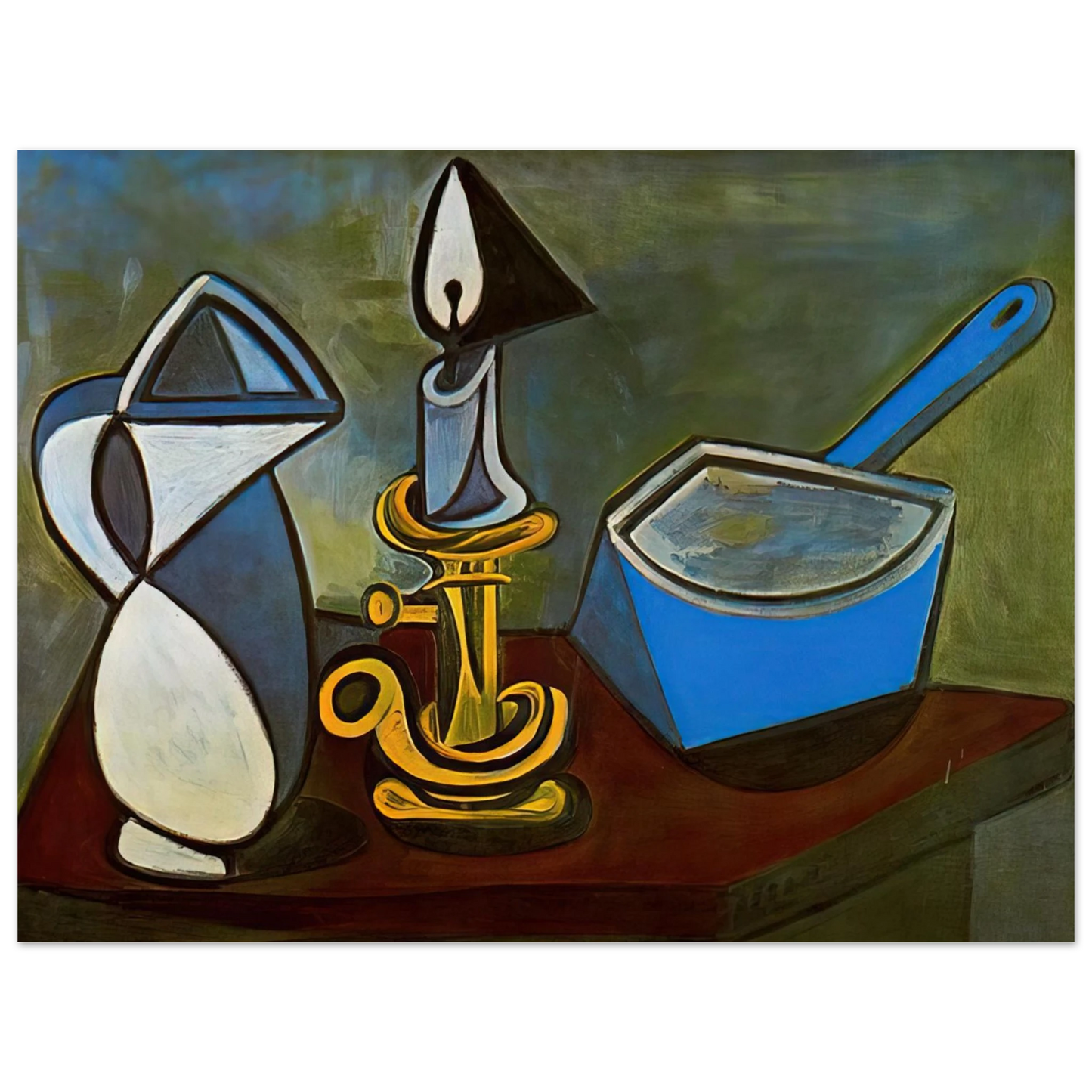 Pablo Picasso - Jug, candle and enamel pan - 1945 Fine Art Poster - Default Title