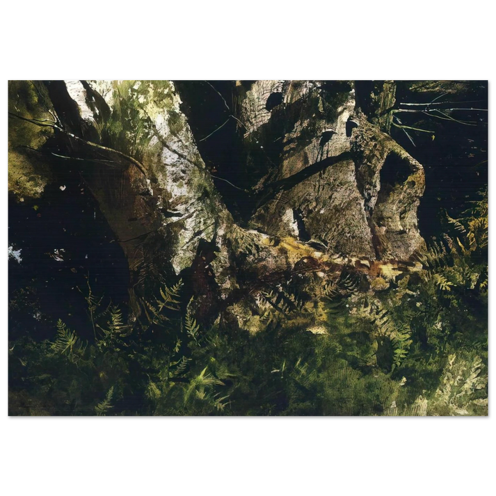 VIRGIN BIRCH 1982 - Andrew Wyeth Brushed Aluminum Print - 70x100 cm / 28x40 inches | Andrew Wyeth Aluminum Print | Andrew Wyeth Prints