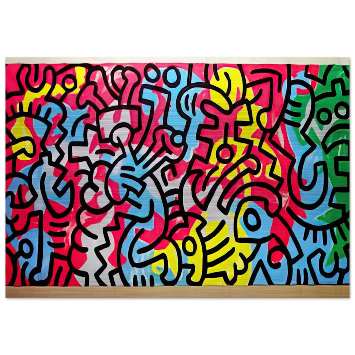 UNTITLED 1987 - Keith Haring Brushed Aluminum Print - 70x100 cm / 28x40 inches | Keith Haring Aluminum Print | Keith Haring Prints