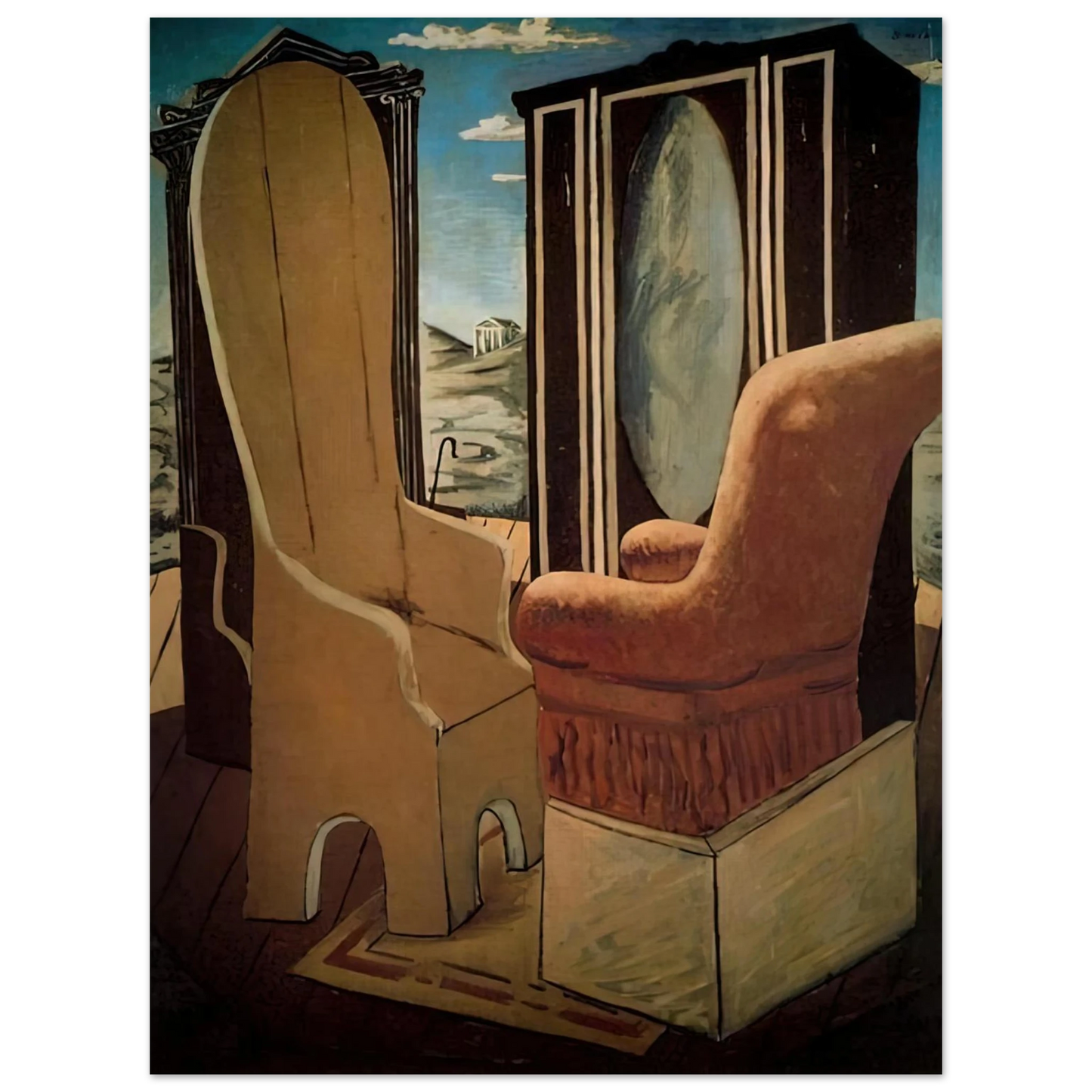 Giorgio de Chirico - FURNITURE IN THE VALLEY Fine Art Poster - Default Title