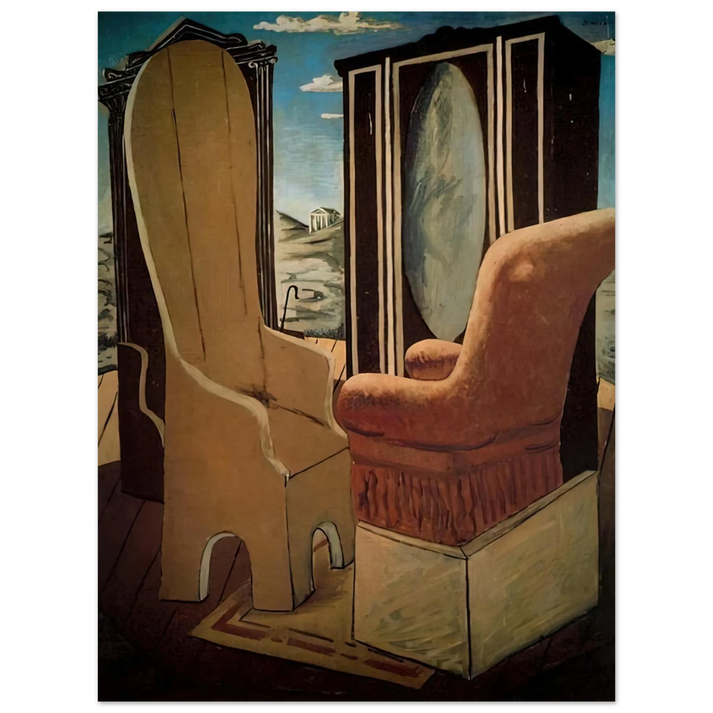 Giorgio de Chirico - FURNITURE IN THE VALLEY 75x100 cm / 30x40inches Fine Art Poster