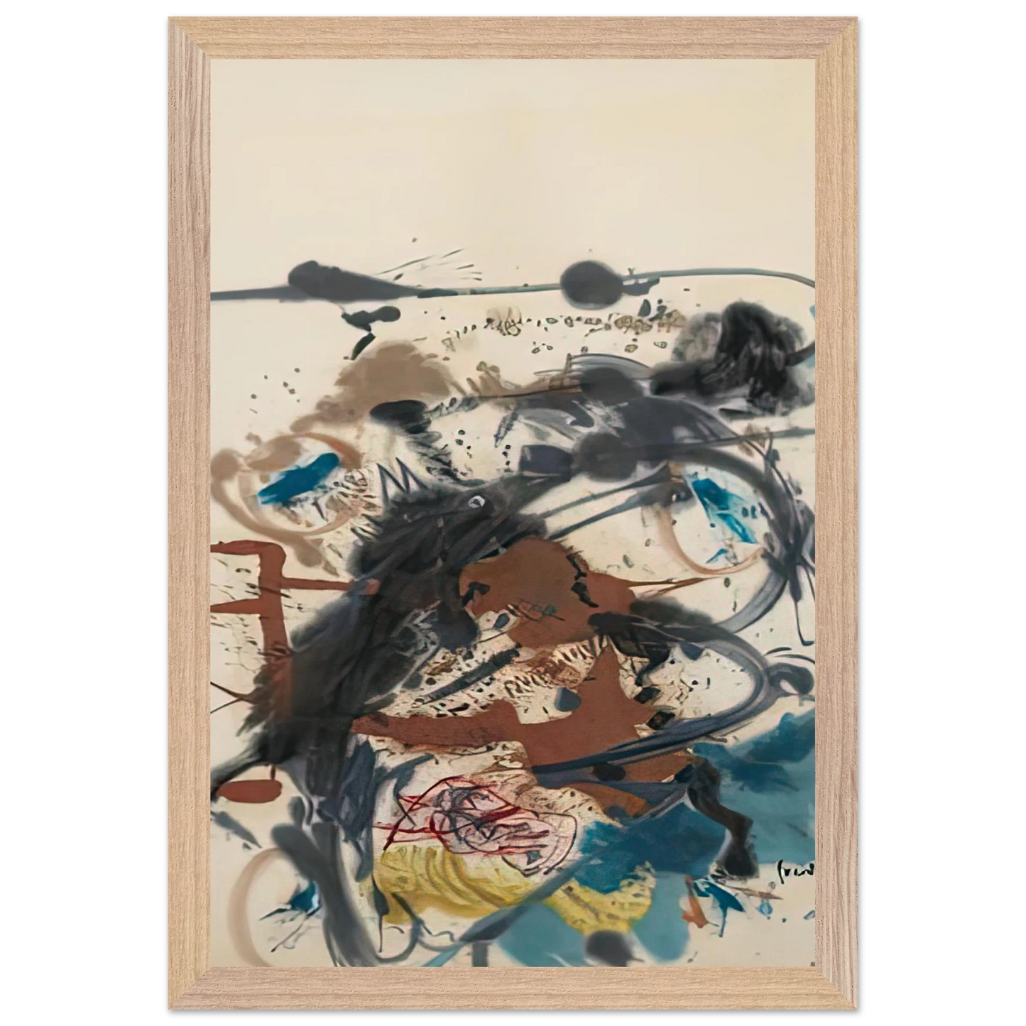 Helen Frankenthaler - Winter Hunt, 1958- Wall Art - 60x80 cm / 24x32 inches - Fine Art Poster - -