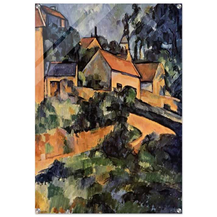 Turning Road at Montgeroult - Paul Cézanne Acrylic Print - 70x100 cm / 28x40″ inches | Paul Cézanne Wall Art | Paul Cézanne Prints