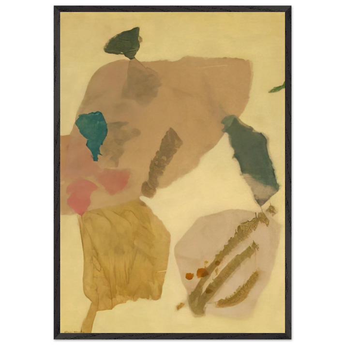 Lemon Yellow - 1950 - Kenzo Okada 70x100 cm / 28x40 inches Framed Art Print – Black Wooden Frame