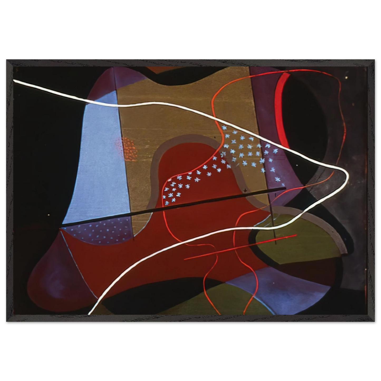 Grazioso - 1933 - John Ferren 70x100 cm / 28x40 inches Framed Art Print – Black Wooden Frame